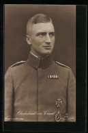 Foto-AK Sanke Nr. 424: Kampfflieger Oberleutnant Von Cossel In Uniform  - 1914-1918: 1. Weltkrieg