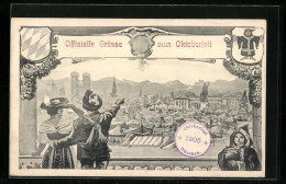 AK München, Oktoberfest 1905, Münchener Kindl, Ganzsache Bayern 5 Pfennig  - Postkarten