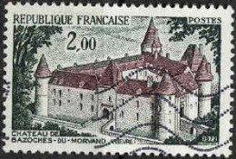 France Poste Obl Yv:1726 Mi:1805 Château De Bazoches-du-Morvan (Lign.Ondulées) (Thème) - Castelli