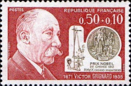 France Poste N** Yv:1669 Mi:1751 Victor Grignard Prix Nobel De Chimie (Thème) - Nobel Prize Laureates