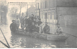 VILLENEUVE LA GARENNE - Inondations 1910 - Le Génie Faisant Le Service De Transports - Très Bon état - Villeneuve La Garenne