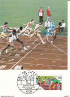 BONN 1986 Running Run Athletics Athletisme  Maximum Card GERMANY - Atletismo