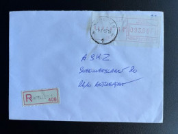 BELGIUM 1987 REGISTERED LETTER KAPELLEN TO ANTWERPEN 01-07-1987 BELGIE BELGIQUE LETTRE FRAMA ATM RECOMMANDEE - Covers & Documents