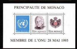 Monaco , Bloc N° 62 Membre De L'ONU 28 Mai 1993 ** - Blocks & Kleinbögen