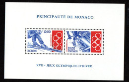 Monaco , Bloc N° 63 XVII Jeux Olympique D'hiver  ** - Blocks & Kleinbögen