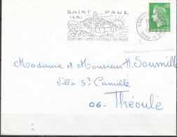 Curiosité 06 St Paul 11-2 1970  " La Couronne Du Timbre à Date Est Renversée - Storia Postale