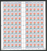 PLANCHE DE 100 TIMBRES N° 1184 - Fogli Completi