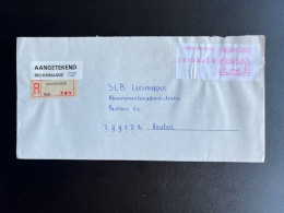 NETHERLANDS 1993 REGISTERED LETTER SPIJKENISSE TO HOUTEN 29-03-1993 NEDERLAND AANGETEKEND FRAMA ATM - Vignette [ATM]