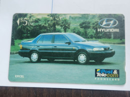 FIGI-(FIGI-(03FJC-FIJ-009)-Hyundai Excel-(96)(1993)($5)(03F JC008110)-(TIRAGE-20.000)-used Card+1card Prepiad Free - Fiji