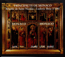 Monaco , Bloc Et Feuillet , N° 84 Retable De SAINT NICOLAS - Blocs