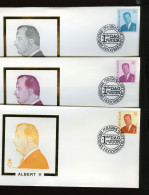 2535/37 - FDC - Koning Albert II - Stempel: Brussel-Bruxelles - 1991-2000