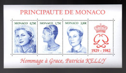 Monaco , Bloc Et Feuillet , N° 89 Hommage A Grace , Patricia KELLY - Blokken