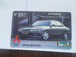 FIGI-(16FJD-FIG-082)-Mitsubishi Galant-(100)-(1996)-($10)-(16FJD002028)-(TIRAGE-9.400)-used Card+1card Prepiad Free - Fiji