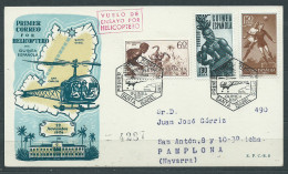 Guinea Primeros Vuelos 1956 Edifil 6 . Primer Correo Por Helicoptero. Marca De I - Guinea Spagnola