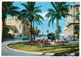 LIBYA, TRIPOLI , Meidan Esciuhada , Old Car 1962, Old Photo Postcard - Libia