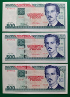 Cuba / Lot 3 X 500 Pesos 2022 100% UNC Ignacio Agramonte/ Consecutive Numbers From Bundle + Best Price You Can Find+++ - Cuba