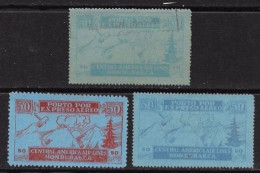 ● HONDURAS 1929 ֎ Porto Por Expreso Aereo ֎ Central America Air Lines ● 2 In Colore Diverso + Usato ● Lotto N 1766b ● - Honduras