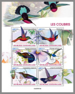 CENTRAL AFRICA 2023 MNH Hummingbirds Colibris Kolibris M/S – OFFICIAL ISSUE – DHQ2426 - Hummingbirds