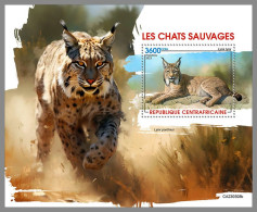 CENTRAL AFRICA 2023 MNH Wild Cats Wildkatzen S/S – OFFICIAL ISSUE – DHQ2426 - Big Cats (cats Of Prey)