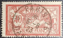 N°119 Merson 40c. Rouge Et Bleu. Cachet De 1923 à Paris. Bur.25 (Rue Danton) - 1900-27 Merson