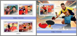 LIBERIA 2023 MNH Table Tennis Tischtennis M/S+S/S – IMPERFORATED – DHQ2426 - Tenis De Mesa