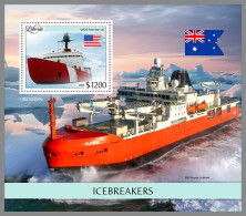 LIBERIA 2023 MNH Icebreakers Eisbrecher S/S – IMPERFORATED – DHQ2426 - Polareshiffe & Eisbrecher