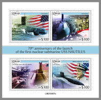 LIBERIA 2023 MNH USS Nautilus Submarine U-Boot M/S – IMPERFORATED – DHQ2426 - Sottomarini