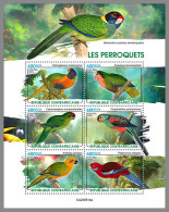 CENTRAL AFRICA 2023 MNH Parrots Papageien M/S – IMPERFORATED – DHQ2426 - Papagayos