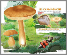 CENTRAL AFRICA 2023 MNH Mushrooms Pilze S/S – IMPERFORATED – DHQ2426 - Mushrooms