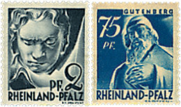 673450 HINGED ALEMANIA. Rheinland-Pfalz 1947 PERSONAJES Y MONUMENTOS - Sonstige & Ohne Zuordnung