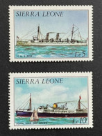 SIERRA LEONE 1984 - NEUF**/MNH - LUXE - Mi 778 / 779 I A - YT 614 / 615 - Sans Année - SHIPS BATEAUX - CV 37 EUR - Sierra Leona (1961-...)