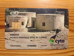 Phonecard Cyprus - UNESCO World Heritage Sites, Choirokitia - Chypre