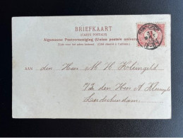 NETHERLANDS 1905 POSTCARD BENSCHOP TO LEIDSCHENDAM 31-03-1905 NEDERLAND BLOEMENDAAL IN DUIN EN DAAL - Cartas & Documentos