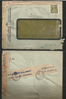HONGRIE - 2 Enveloppes De BUDAPEST Vers BELGIQUE Avec Bande De Contrôle Par Censur Militaire - Brieven En Documenten