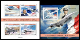 Liberia 2023 55th Anniversary Of The Concorde Test Flight. (402) OFFICIAL ISSUE - Concorde