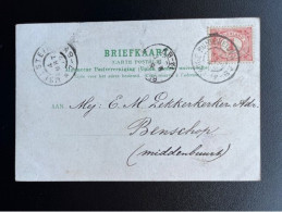 NETHERLANDS 1905 POSTCARD LANGE RUIGE WEIDE TO BENSCHOP 04-03-1905 NEDERLAND HAARLEM SPANJAARDSLAAN - Cartas & Documentos
