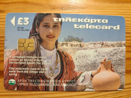 Phonecard Cyprus - National Costume, Woman - Chypre