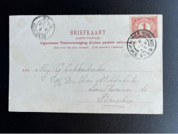 NETHERLANDS 1905 POSTCARD SCHEVENINGEN KURHAUS TO BENSCHOP 08-08-1905 NEDERLAND ORANJE GALERIJ - Cartas & Documentos