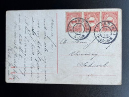 NETHERLANDS 1916 POSTCARD HET ZAND (N.H.) TO SCHOORL 28-12-1916 NEDERLAND ALKMAAR BOSBBOM TOUSSAINT - Lettres & Documents