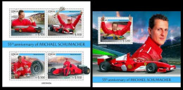 Liberia 2023 55th Anniversary Of Michael Schumacher. (420) OFFICIAL ISSUE - Cars