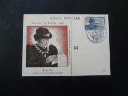 Carte Maximum Card Roi Louis XI King Journée Du Timbre Perigueux 24 Dordogne 1945 (ex 3) - 1940-1949