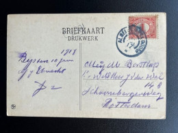 NETHERLANDS 1913 POSTCARD RIJSSEN TO ROTTERDAM 10-06-1917 NEDERLAND SCHWARZWALD TREINSTEMPEL ALMELO - APELDOORN - Cartas & Documentos