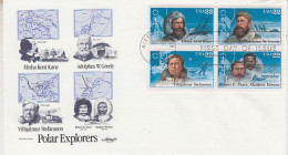 USA 1986 Polar Explorers 4v FDC Ca North Pole AK May 28 1986 (60249) - Polarforscher & Promis