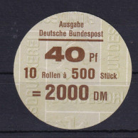 Bund 1379 Verschlußteller 40/500 SWK 40 Pf Typ I - Otros & Sin Clasificación