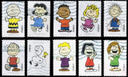 VERINIGTE STAATEN ETATS UNIS USA 2022 FROM M/S BIRTH CENTENARY CHARLES M SCHULZ, CARTOONIST 20V USED SN 5726A-J - Used Stamps