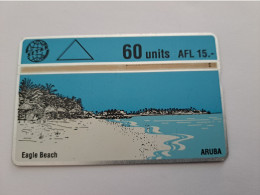 ARUBA / L&G   CARD   AFL 15,-  60  UNITS  SERIE 402C   / ARU 9A- EAGLE BEACH     Fine Used Card  **17116** - Aruba