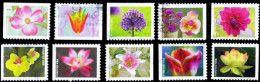 VERINIGTE STAATEN ETATS UNIS USA 2021 GARDEN FLOWERS SET 10V USED SN 5558-67 MI 5791-800 YT 5400-09 - Used Stamps