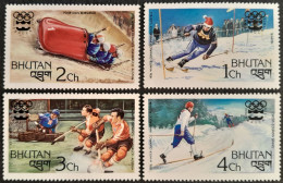 Bhoutan Bhutan 1976 Sport Jeux Olympiques Olympic Games Ski Bobsleigh Hockey Yvert 483 484 485 486 * MH - Winter 1976: Innsbruck