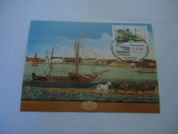 GERMANY MAXIMUM CARDS PAINTING  SHIPS DUSSELDORF   1988 - Other & Unclassified