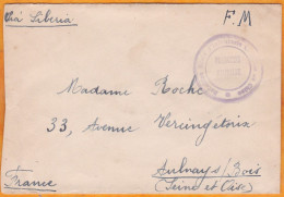 Circa 1906 - Enveloppe En Franchise Militaire, De Shanghai, Etat Major Du Détachement Français En Chine, Vers Aulnay - Lettres & Documents